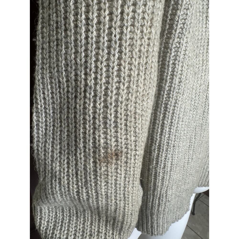 VTG 50s 60s Richline Lambswool Orlon Zip-Up Cardigan Sweater - Grey/Black - M/L - Picture 9 of 9